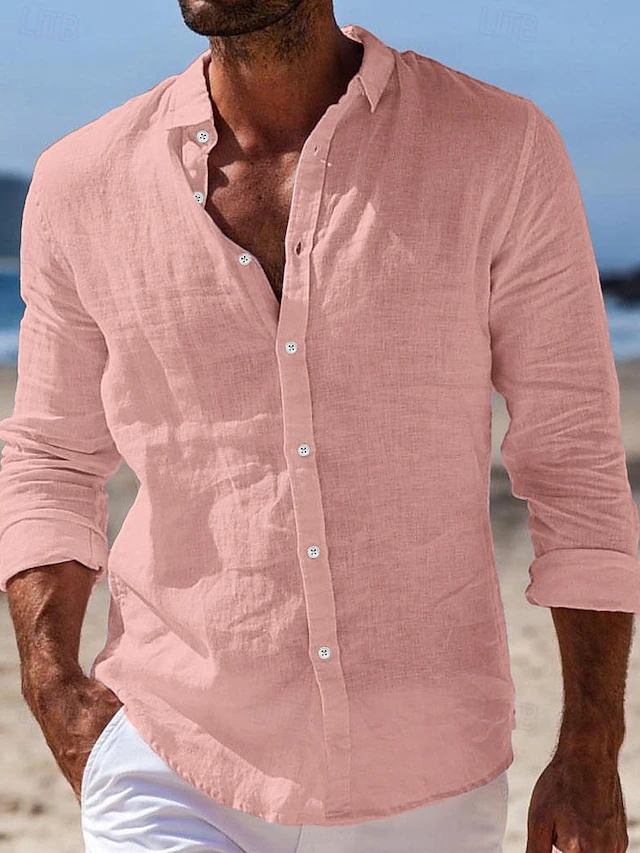 2026 New in-Men's Shirt Linen Shirt Summer Shirt