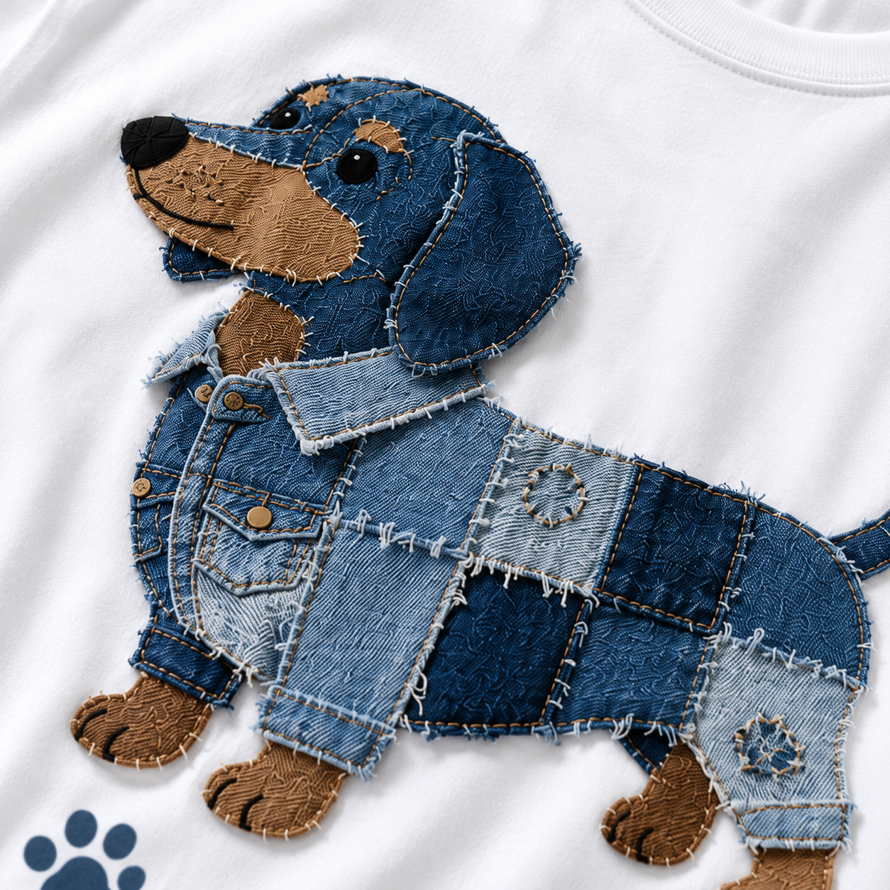 Close-up detail of the shirt design