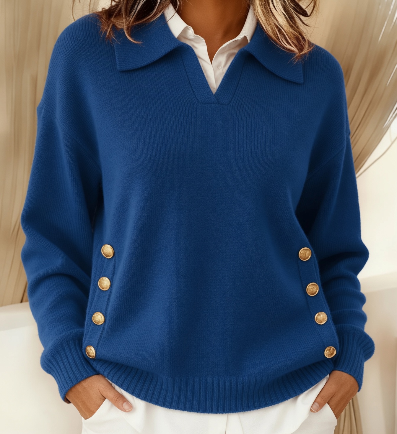 Collar Pullover Women's Long Sleeve