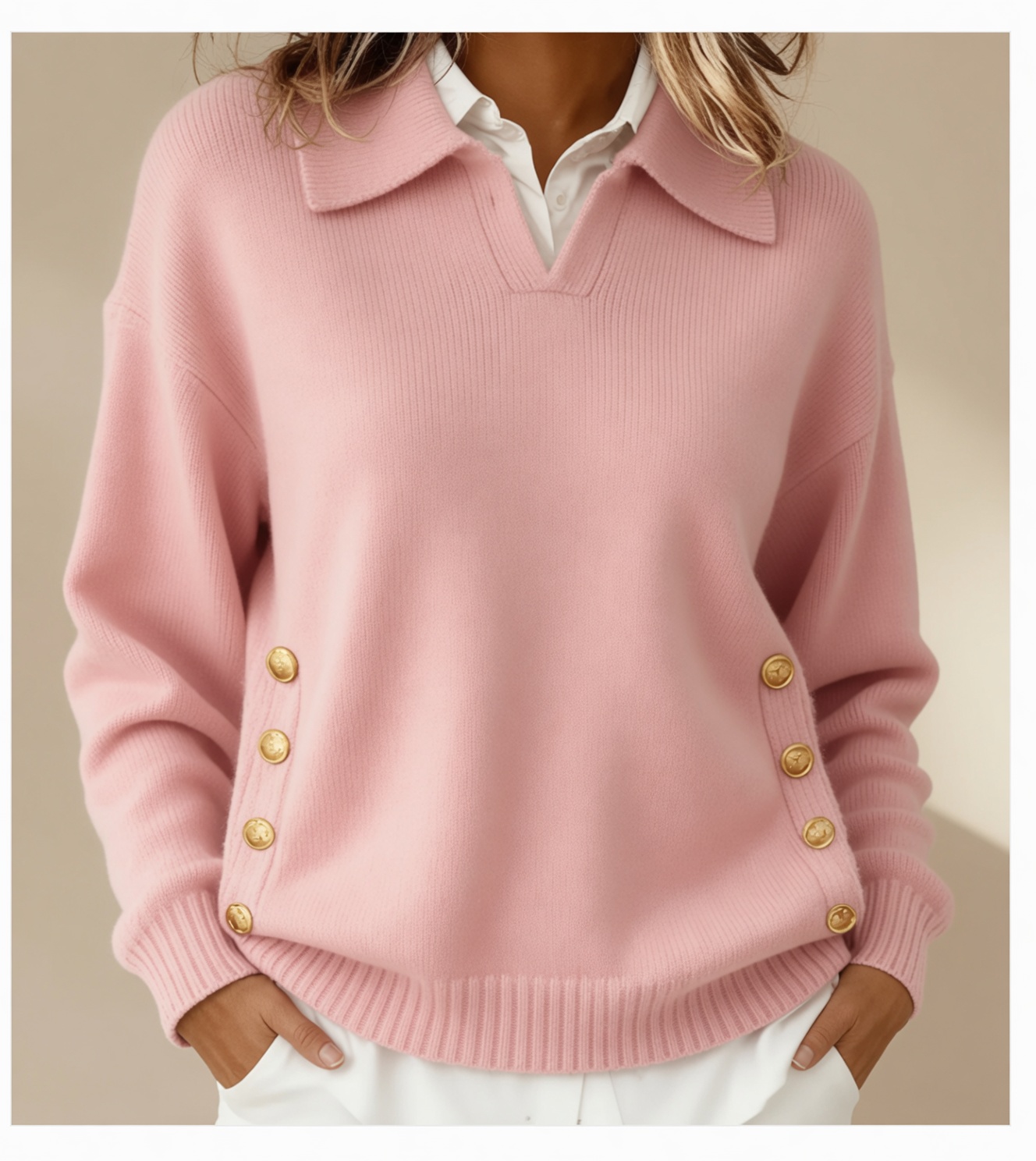 Collar Pullover Women's Long Sleeve