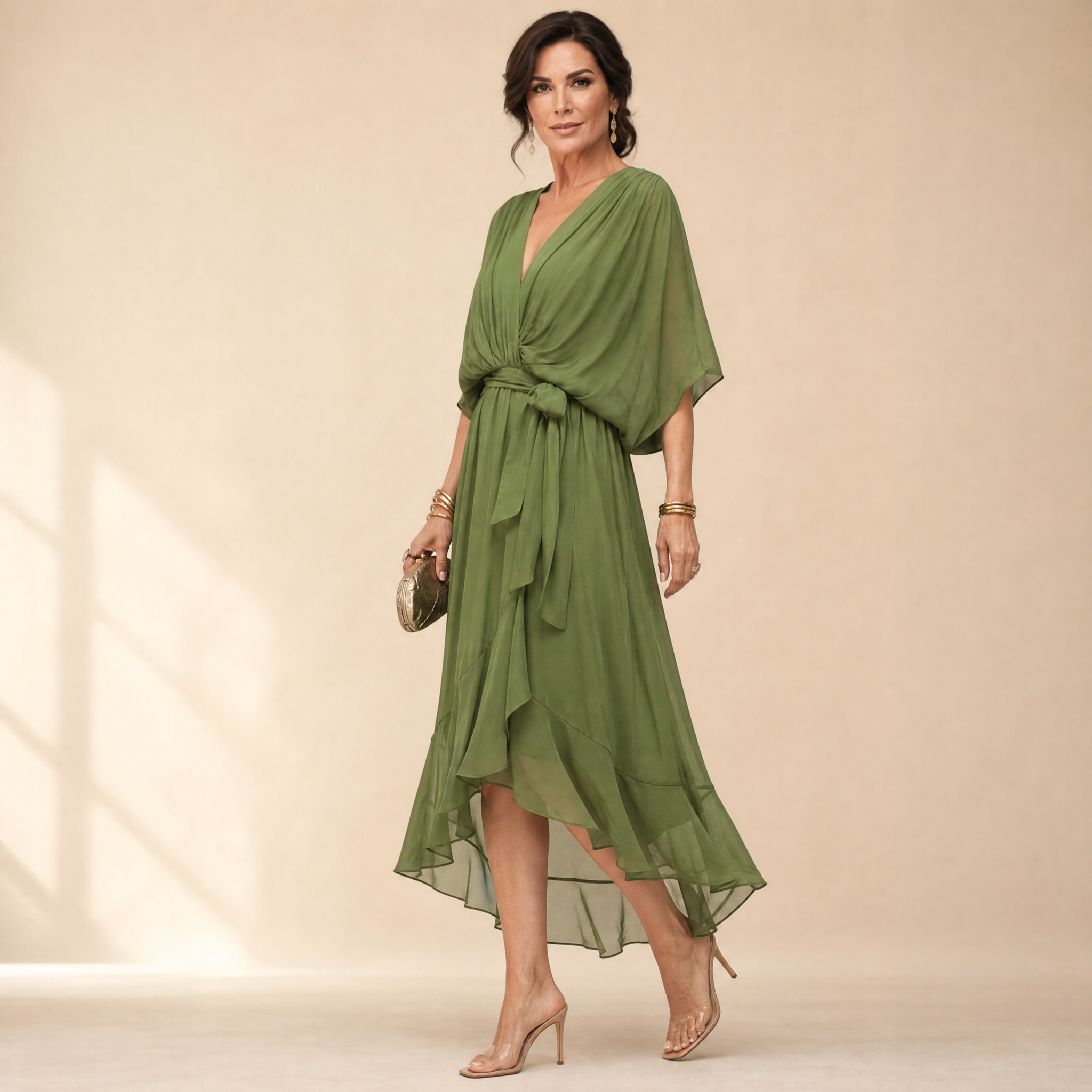 Mirabelle – Flowing V-Neck Midi Dress