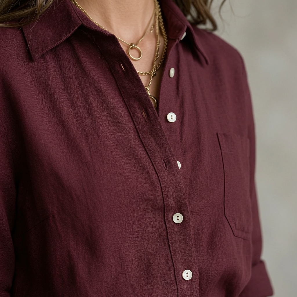 Color Block Long Sleeve Shirt Detail