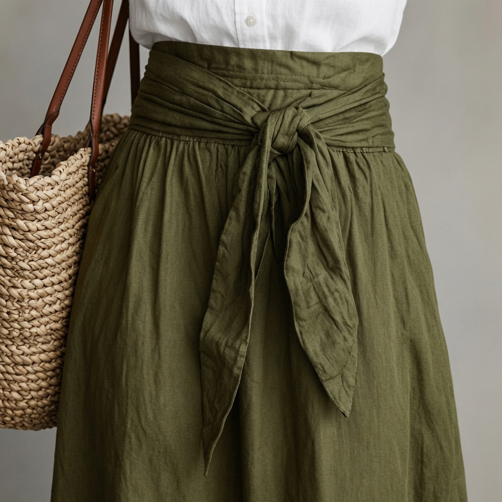 Color Block Matching Skirt Detail
