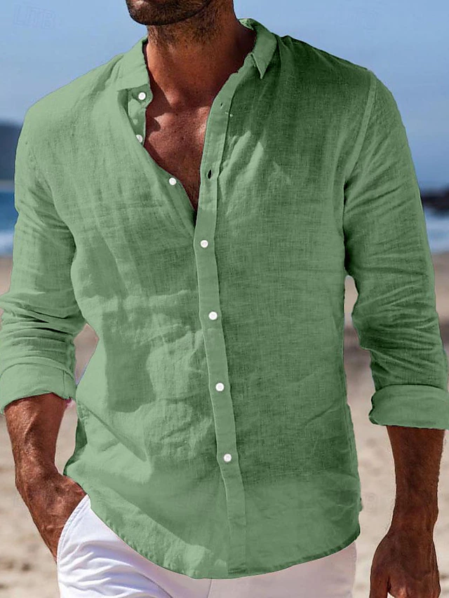 2026 New in-Men's Shirt Linen Shirt Summer Shirt