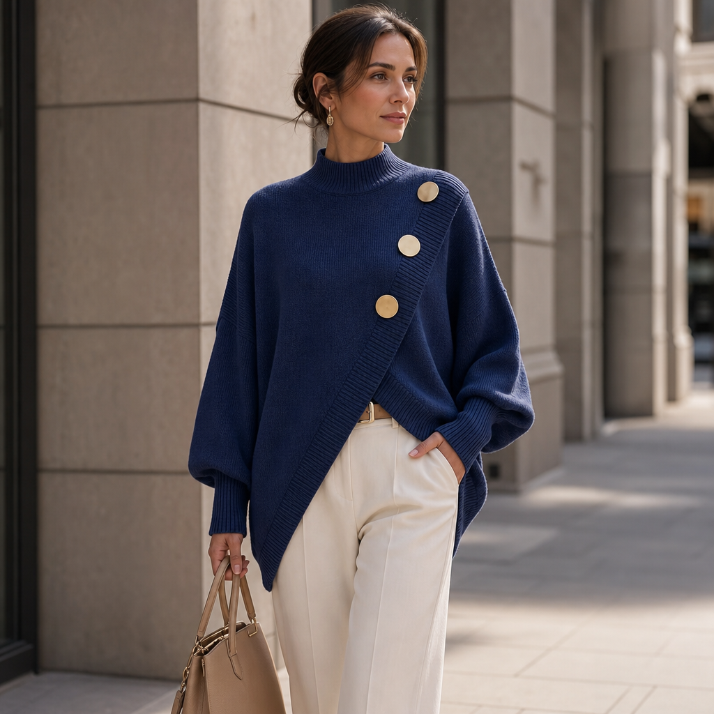 Lantern sleeve knit sweater