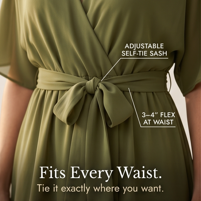 Mirabelle – Flowing V-Neck Midi Dress