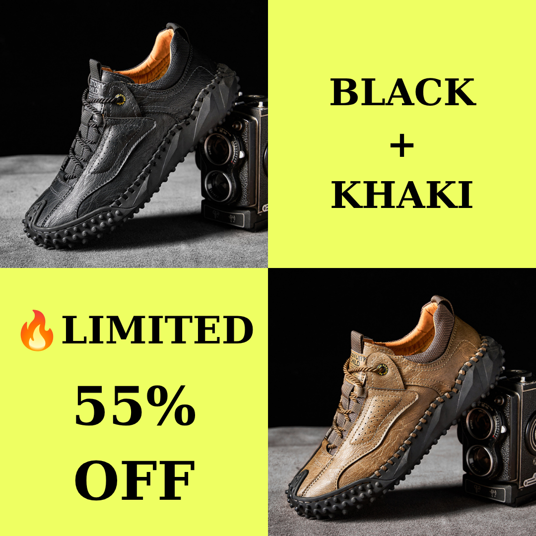 🔥 60% Off – Classic Leather Hiking Boots | Genuine leather, arch support, wide toe box, waterproof and slip-resistant