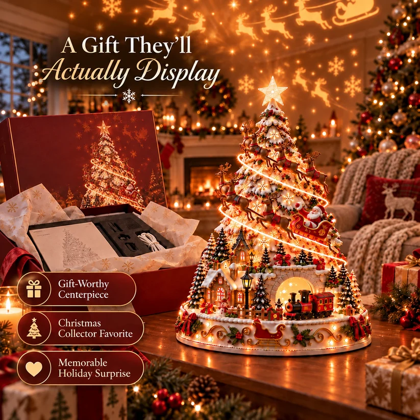 🎄Christmas Village Lightscape Tree，Light up Christmas.(buy 2 free shipping)