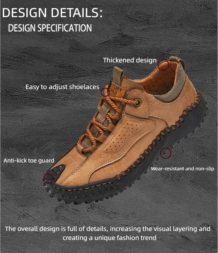 🔥 60% Off &ndash; Classic Leather Hiking Boots | Genuine leather, arch support, wide toe box, waterproof and slip-resistant