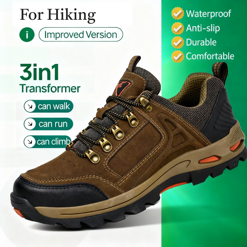 Men’s Non-Slip Hiking & Work Shoes, Wide Fit, Arch Support, Cushioned (🧦Free Shipping Today )