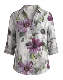 Purple Daisy Vintage Blouse