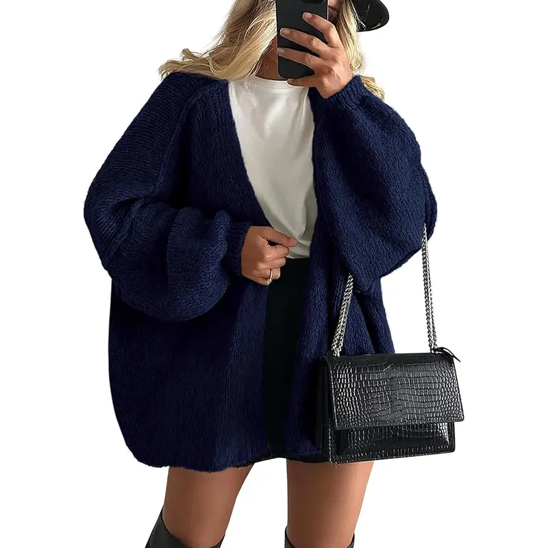 PrettyGarden Women's Oversized Cardigan Sweater - Lightweight Knit