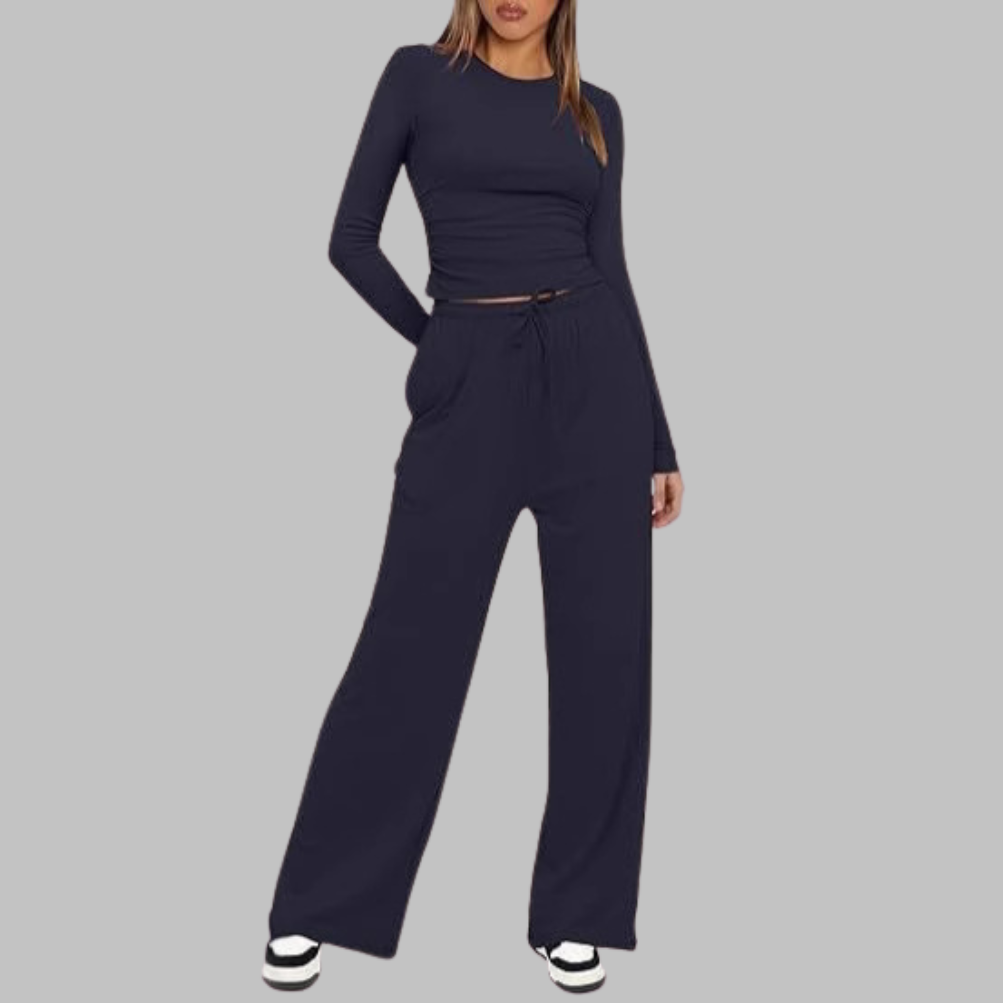 BELLE | Long Sleeve Wide Leg Women's Set