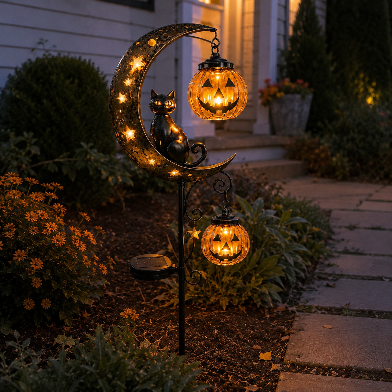 🎃Halloween Early Bird Special Sale 50% OFF-Pumpkin Moon Garden Stake Light