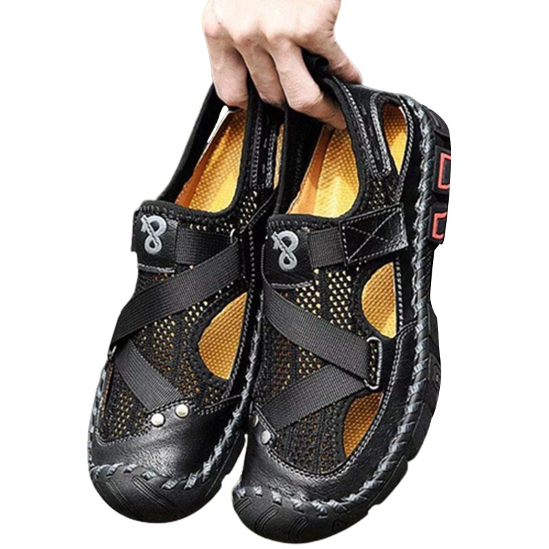 Men's Outdoor Wading Beach Shoes Mesh Non-slip Hole Sandals