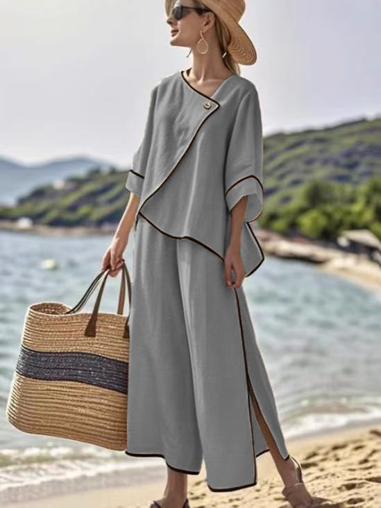 Summer New Arrival: Casual Linen Two-Piece Set
