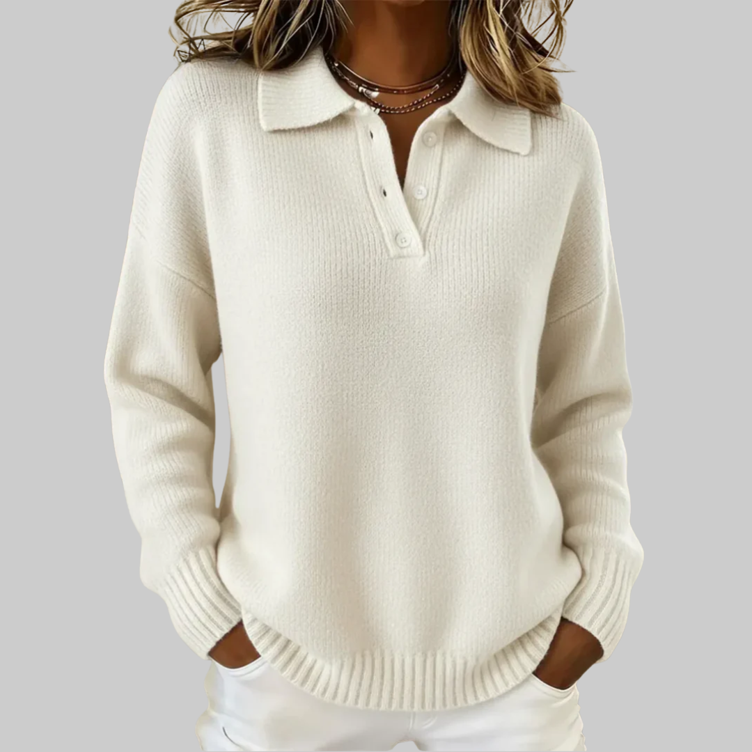 Soft Knit Polo Sweater