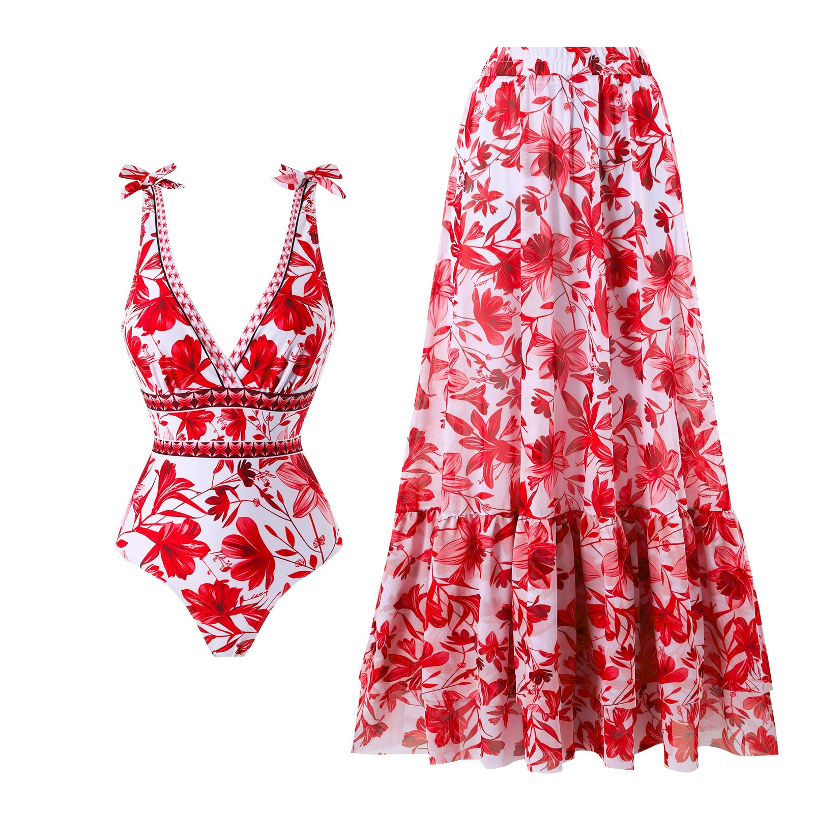 This casual vacation outfit can be worn as a dress or a swimsuit.
