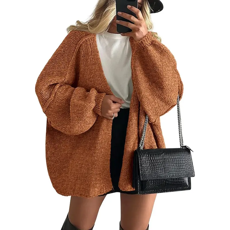 PrettyGarden Women's Oversized Cardigan Sweater - Lightweight Knit