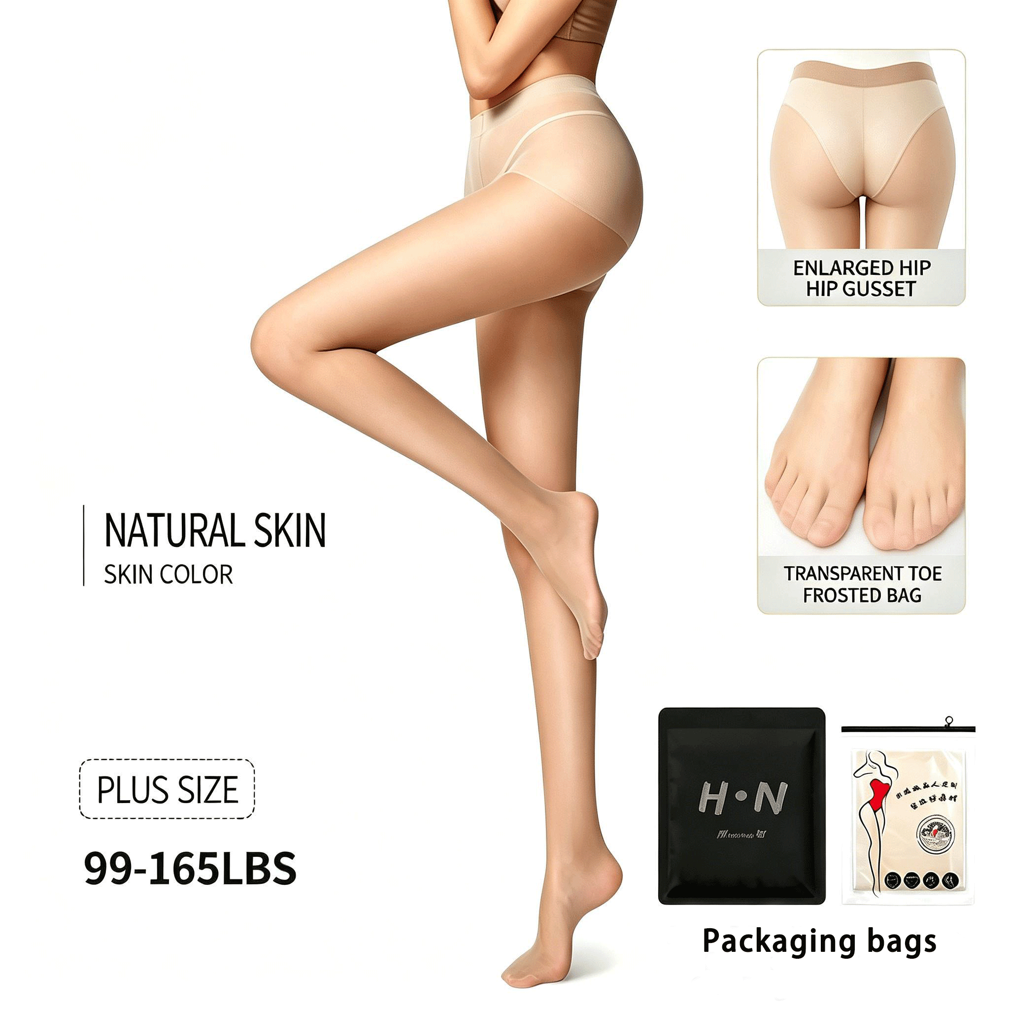 Women's  Anti-Snag Durable Sheer Stockings, Non-Slip and Sexy Pantyhose