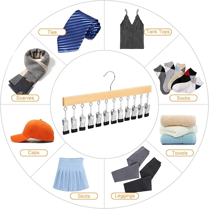 Multifunctional clothes hanger that saves wardrobe space
