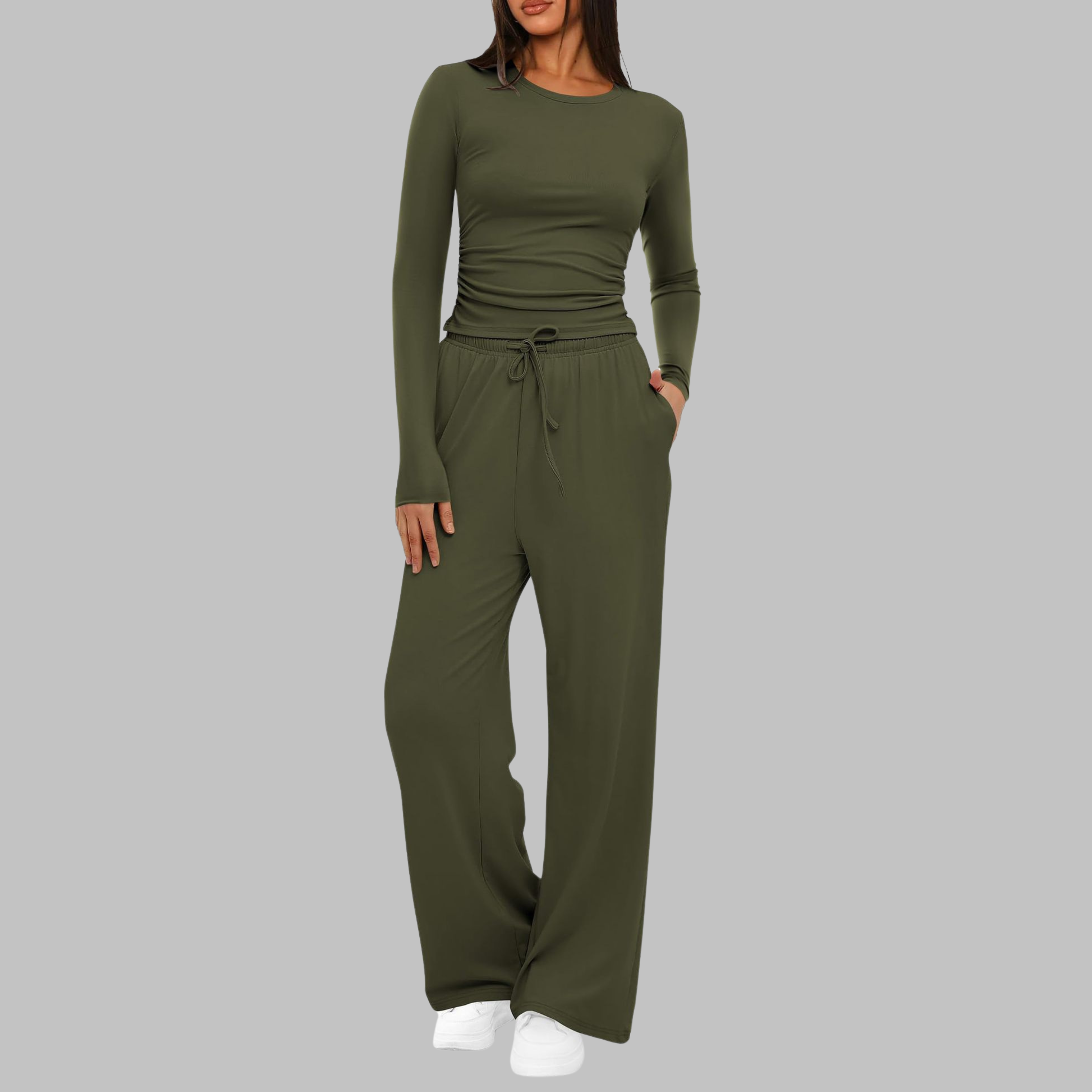 BELLE | Long Sleeve Wide Leg Women's Set