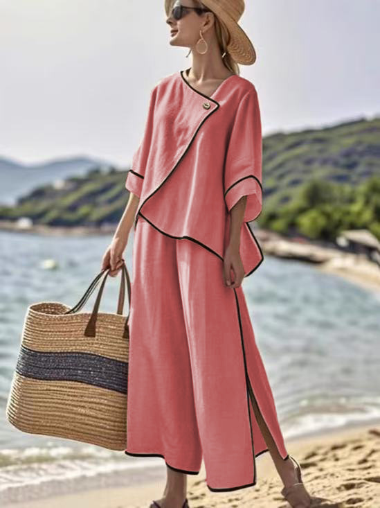 Summer New Arrival: Casual Linen Two-Piece Set