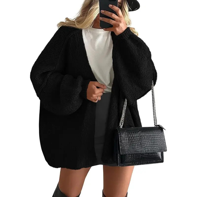 PrettyGarden Women's Oversized Cardigan Sweater - Lightweight Knit