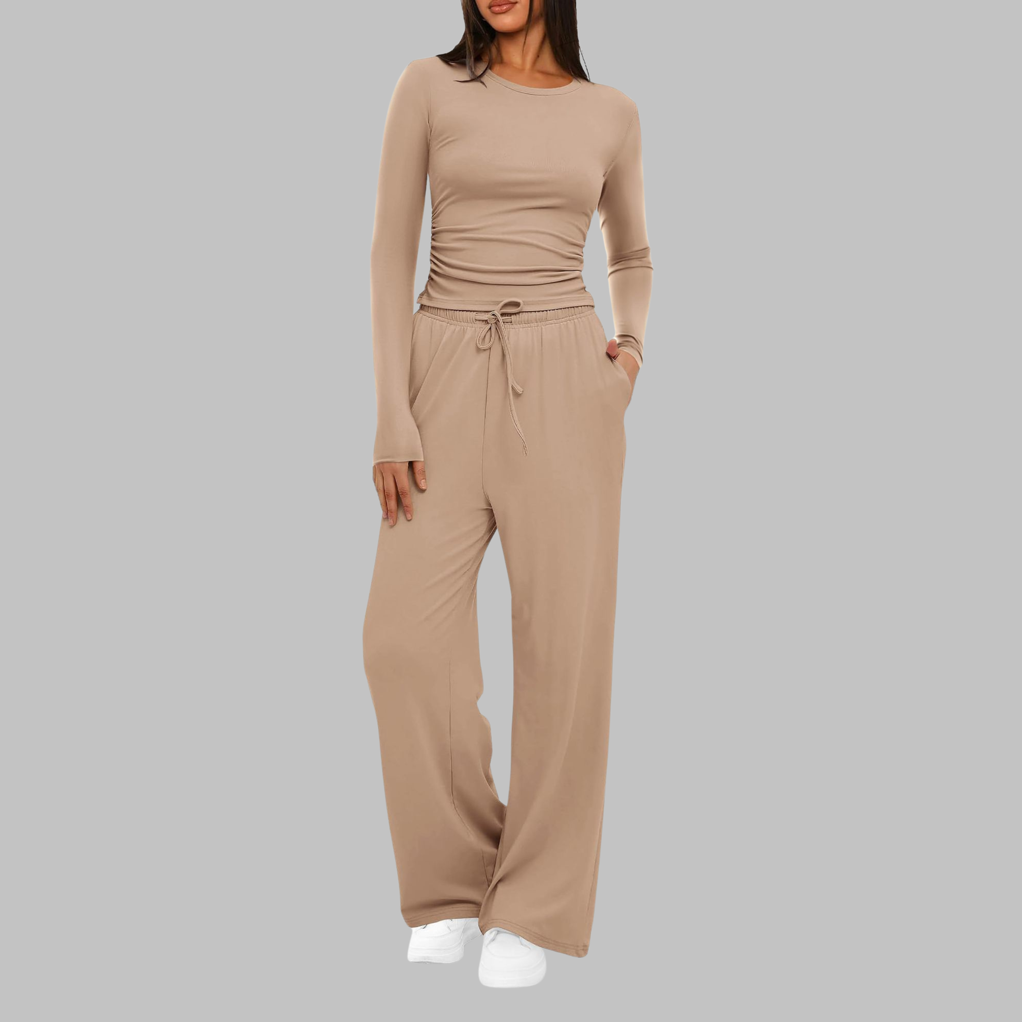 BELLE | Long Sleeve Wide Leg Women's Set