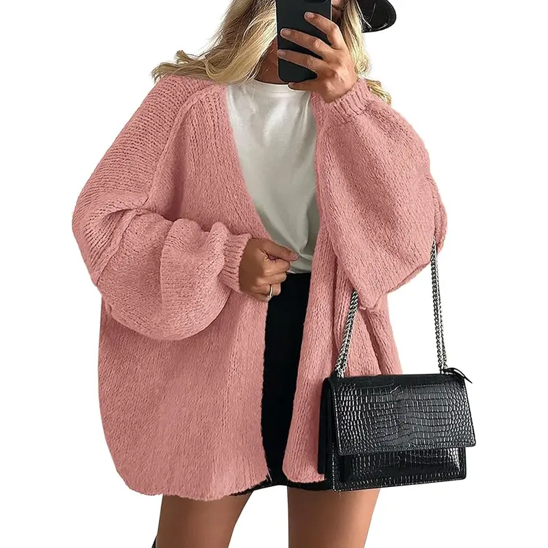 PrettyGarden Women's Oversized Cardigan Sweater - Lightweight Knit