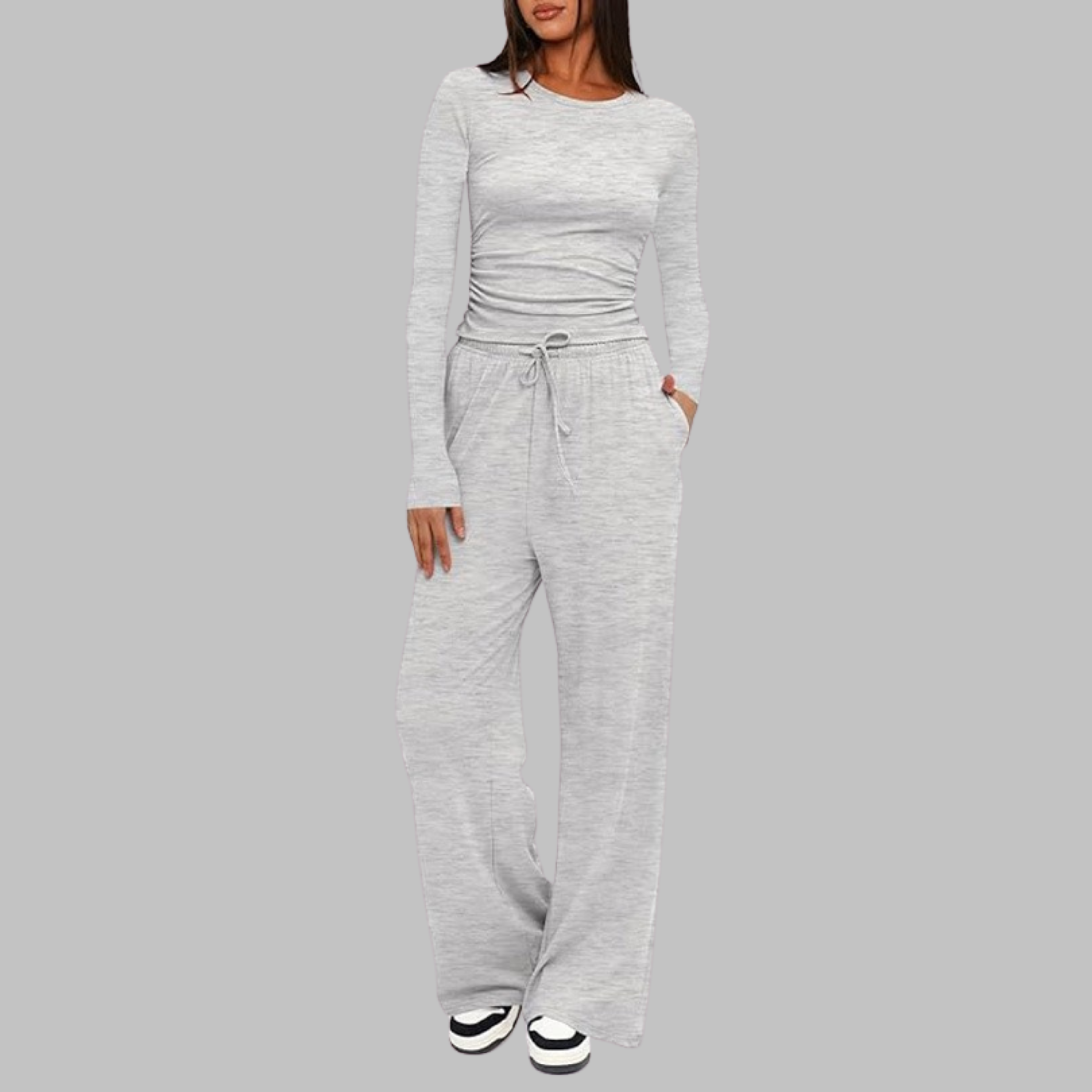 BELLE | Long Sleeve Wide Leg Women's Set