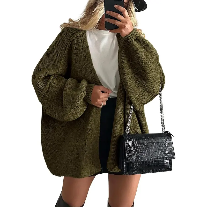 PrettyGarden Women's Oversized Cardigan Sweater - Lightweight Knit
