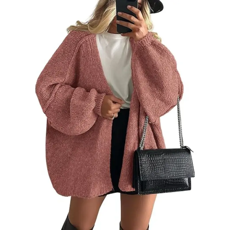 PrettyGarden Women's Oversized Cardigan Sweater - Lightweight Knit