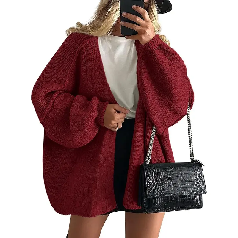PrettyGarden Women's Oversized Cardigan Sweater - Lightweight Knit