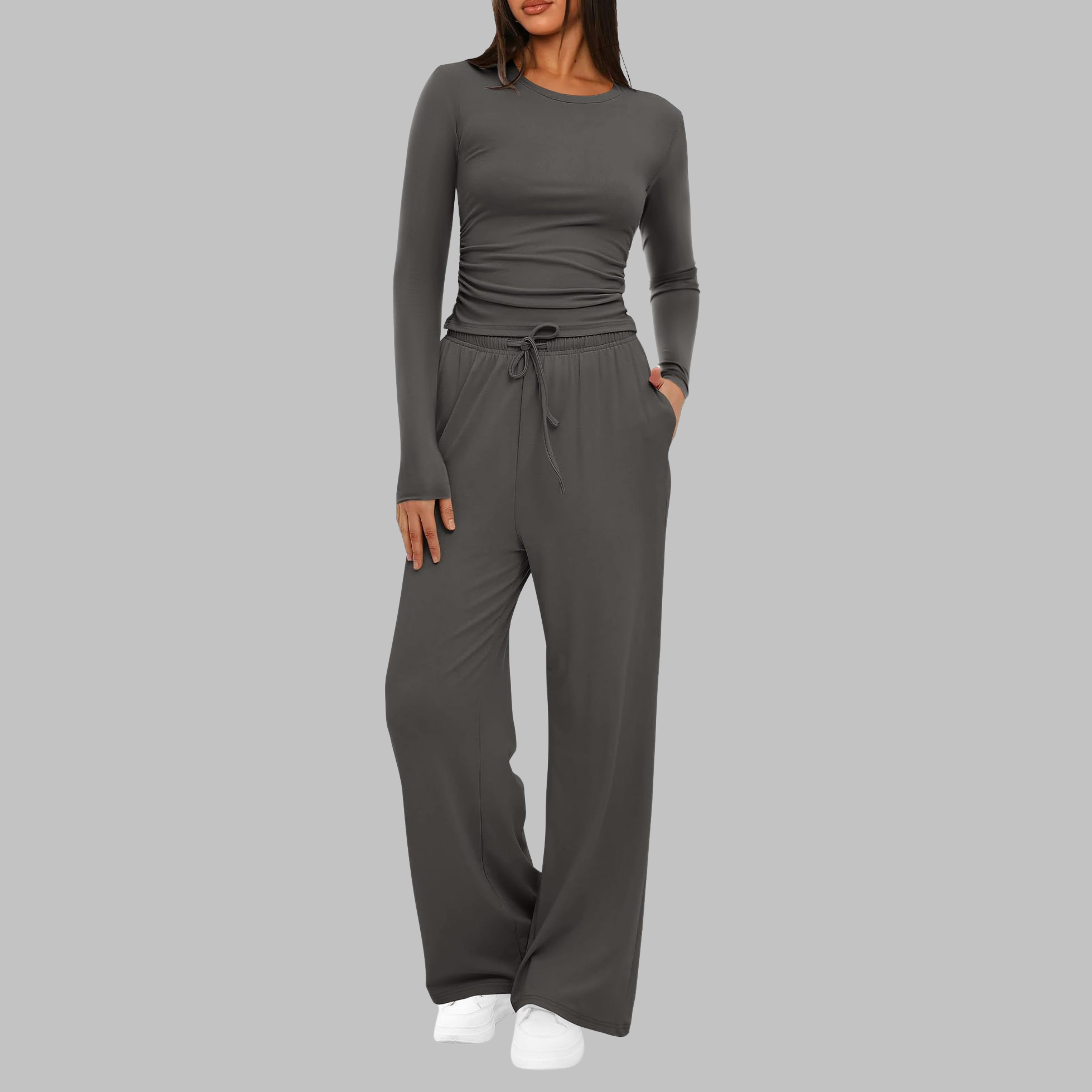 BELLE | Long Sleeve Wide Leg Women's Set