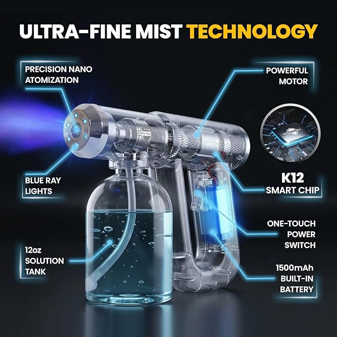 Nano disinfection sprayer, professional blue light disinfection sprayer