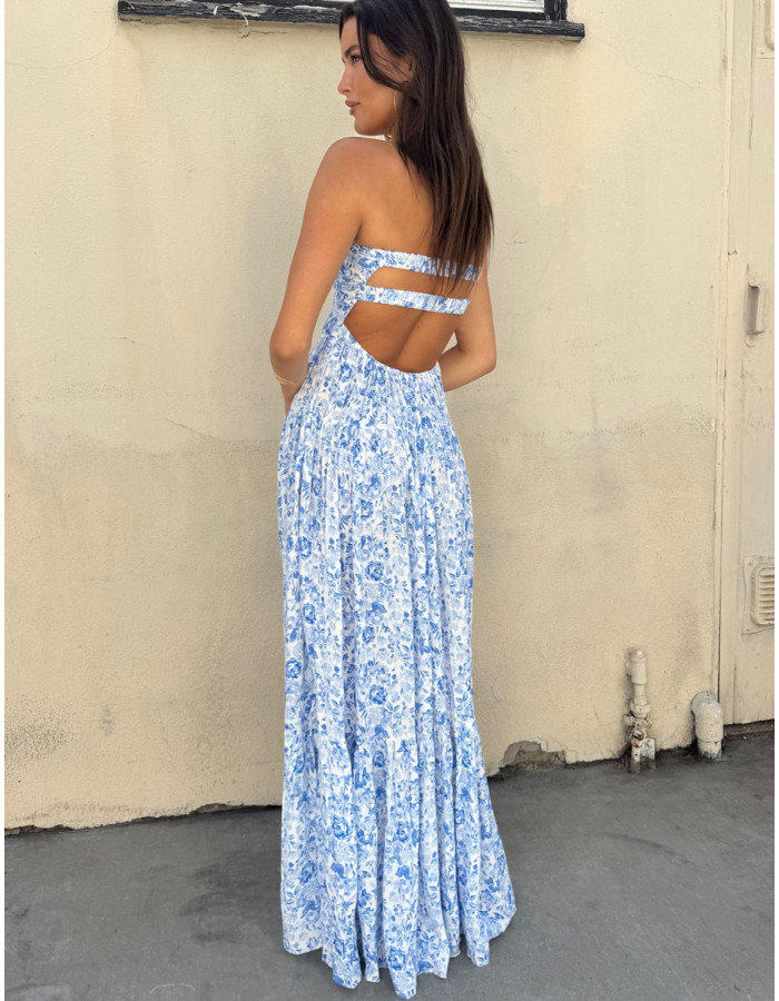 Sexy off-shoulder floral maxi dress