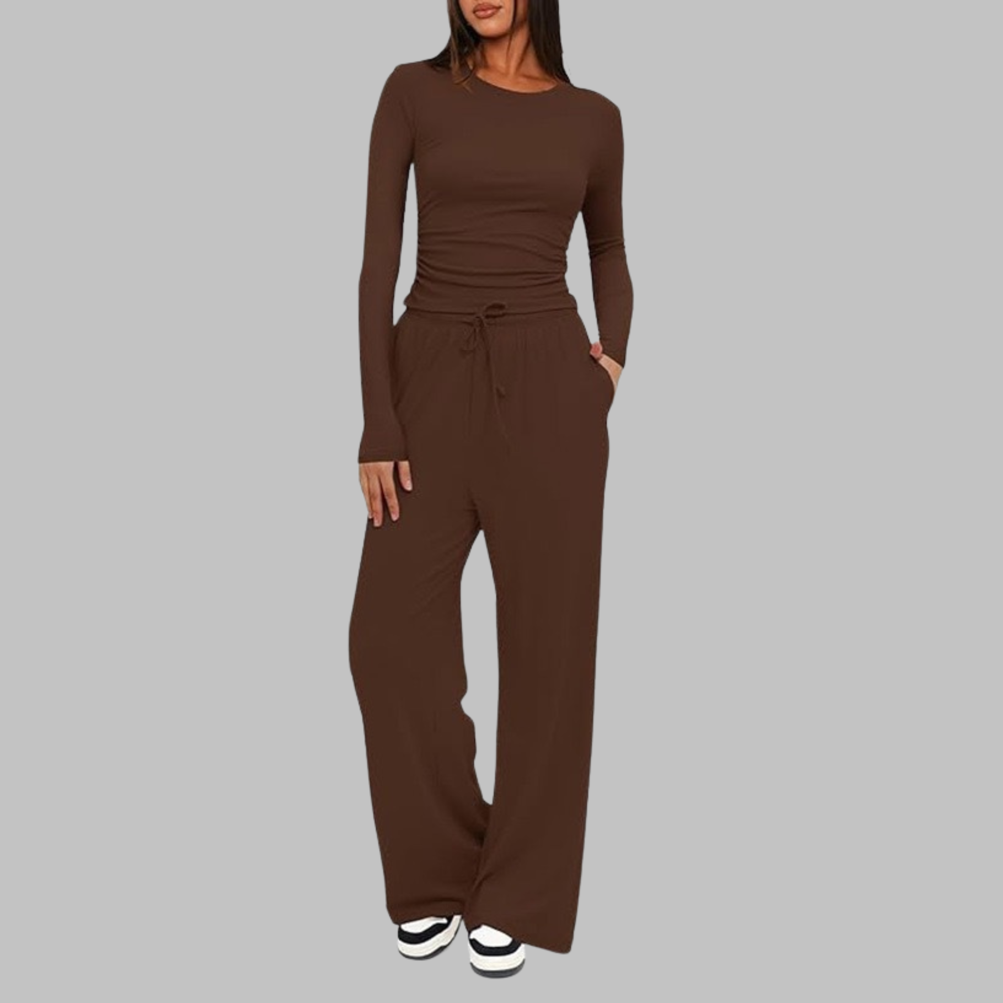 BELLE | Long Sleeve Wide Leg Women's Set