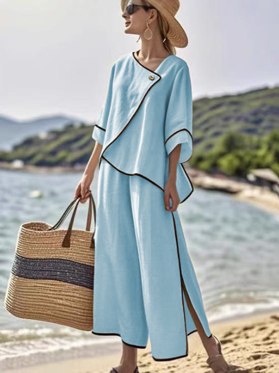 Summer New Arrival: Casual Linen Two-Piece Set