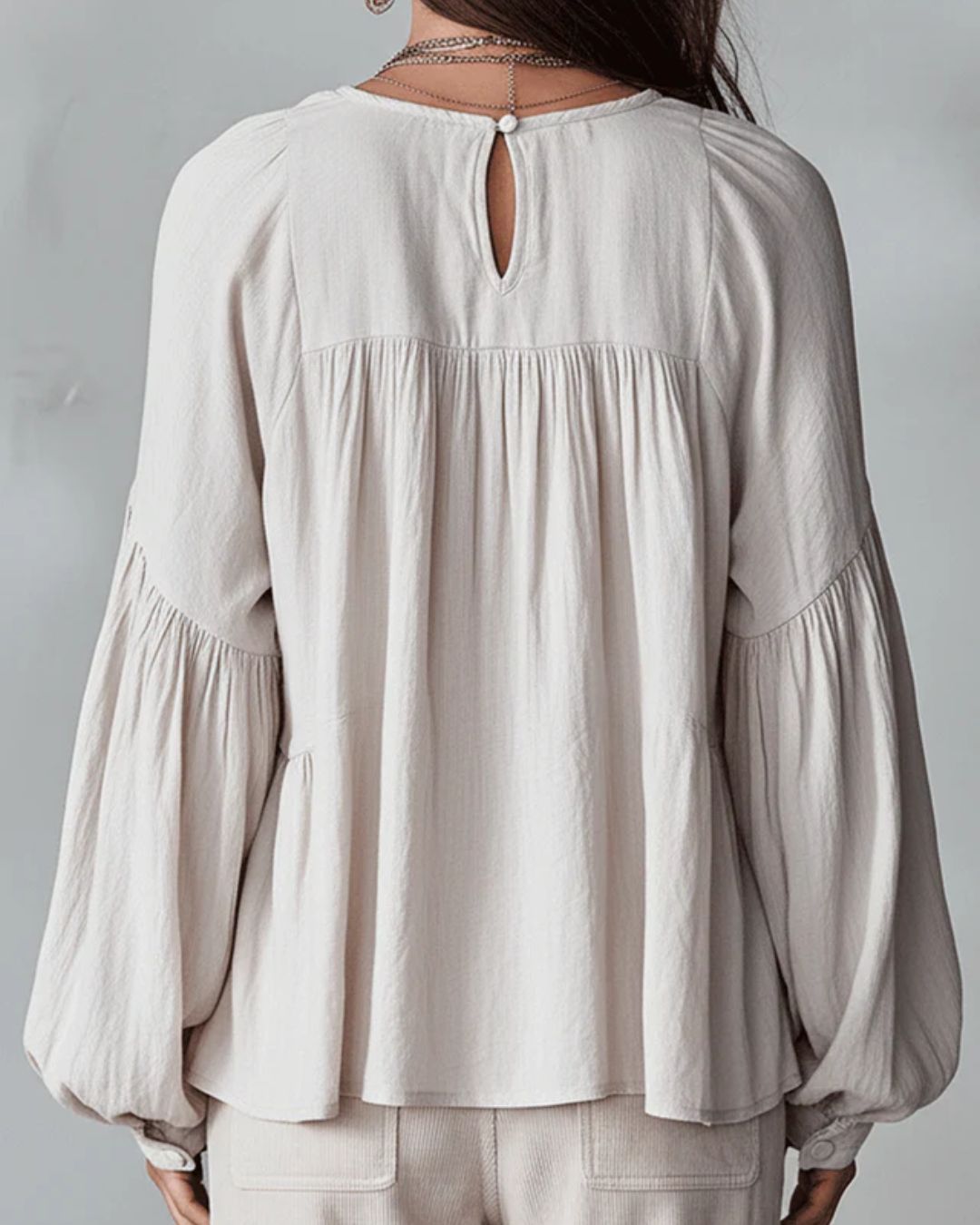 Airy Vintage-Inspired Ruffle Soft Ruffle Bohemian Blouse