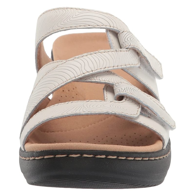 Orthopedic Wedge Sandals Women Wide Toe Arch Support Rubber Patent Leather Retro