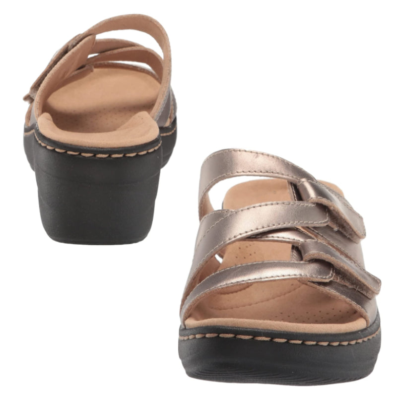 Orthopedic Wedge Sandals Women Wide Toe Arch Support Rubber Patent Leather Retro