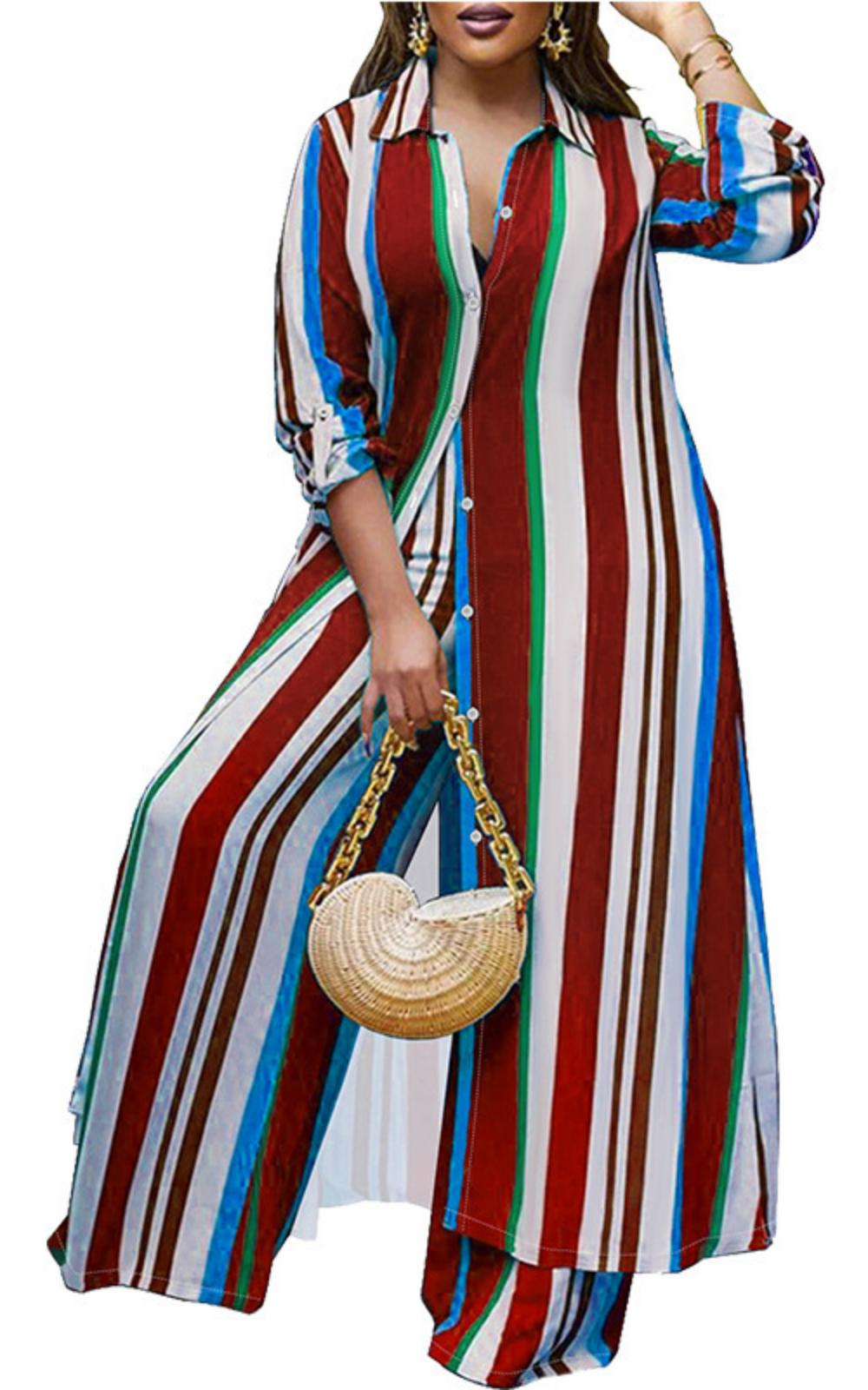 Ensemble Africain Femme 2 Pièces Col V