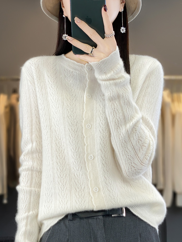 Luxury 100% Natural Pure Wool Sweater, Ultra Light Weightless Cozy Knit Pullover, Soft Delicate Warm Breathable Premium Wool Apparel