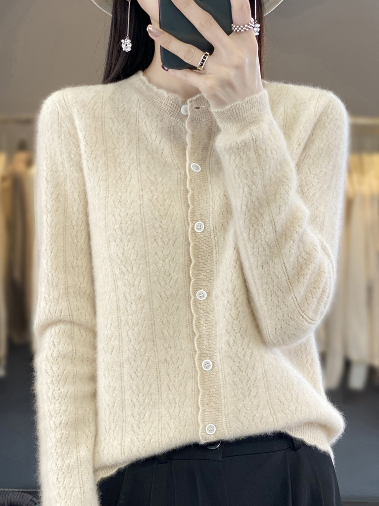 Luxury 100% Natural Pure Wool Sweater, Ultra Light Weightless Cozy Knit Pullover, Soft Delicate Warm Breathable Premium Wool Apparel