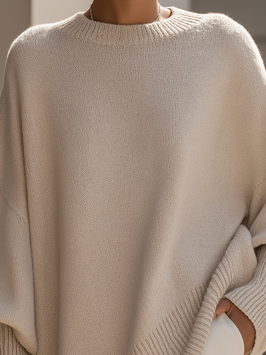  Women's Merino Wool Oversized Knit Poncho Sweater