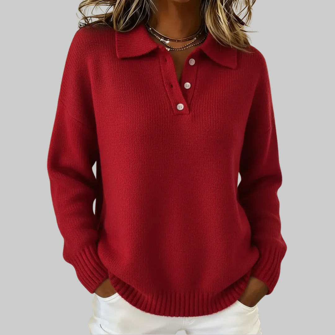 Soft Knit Polo Sweater