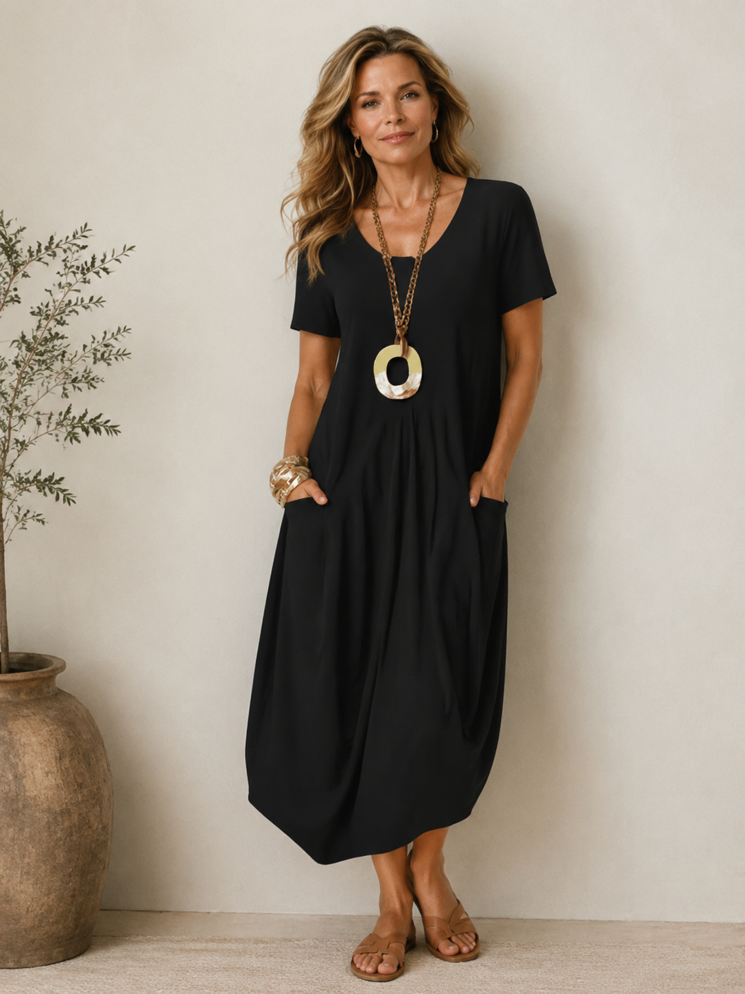 Simple Casual Flow Dress
