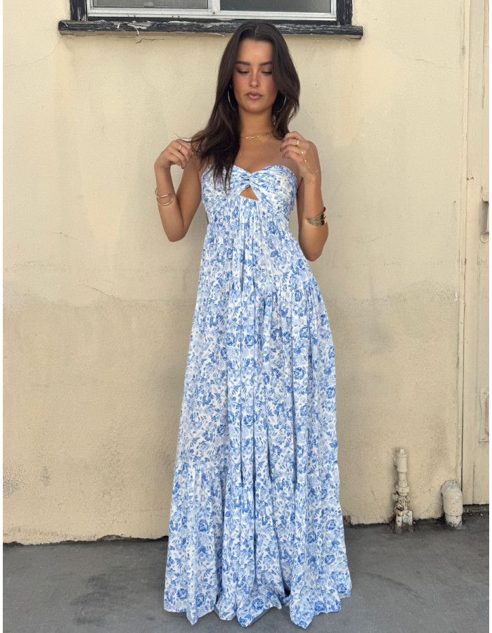 Sexy off-shoulder floral maxi dress