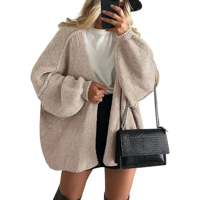 PrettyGarden Women's Oversized Cardigan Sweater - Lightweight Knit